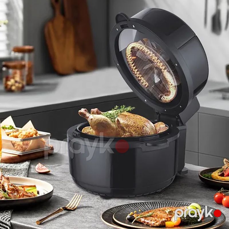 Yeni Nəsil DSP Çoxfunksiyalı Hava Fritözü 1350W 6 Proqrama Sahib Qazan Formalı Ağıllı Qril Air Fryer 5.5L 80-200°C — Qablar və mətbəx əşyaları, Bakı (3)
