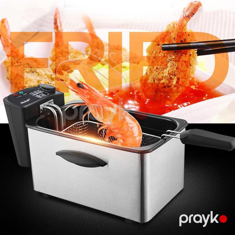 Yüksək Keyfiyyətli Elektrikli RAF Fri Qızardıcısı Cips Hazırlamaq Üçün Böyük Tutumlu Paslanmayan Polad Qızardıcı R-5299 — Soba və qrillər, Bakı (2)