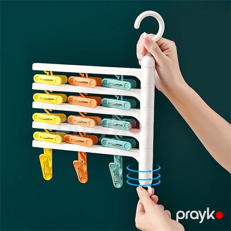 Tənzimlənən Corab Qurutma Asılqanı Çoxfunksiyalı Fırlanan Portativ Paltar Paltar Asılqanı Mini Corab Asılqanı — Mallar, Bakı (6)