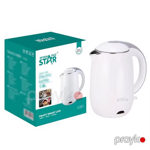 Wınnıng Star ST-6001 Elektrikli Çaydan Paslanmaz Polad Elektrikli Çaydan Tutum 1.8 L — Bakı