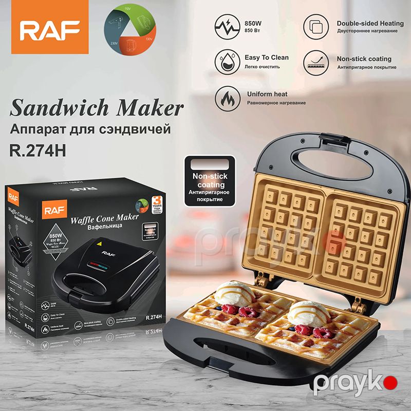 RAF R.274H Elektrikli Qril Toster Sandviç Biftek İzgaralar Hazırlayıcı Toster 850W — Toster və vaflyasıcı, Bakı (6)