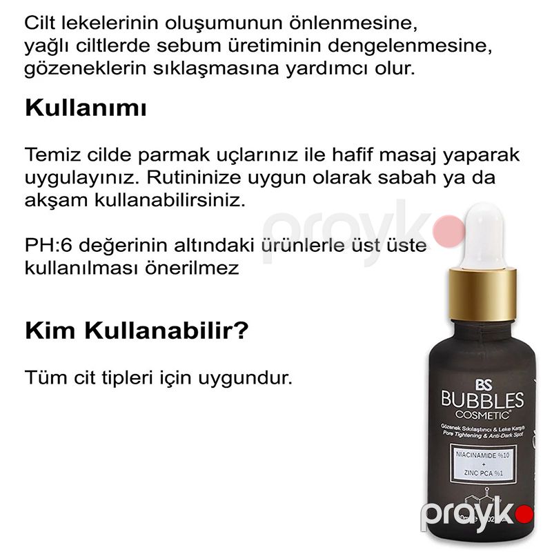 Bs Bubbles Cosmetic Qaranöktə və Sızanaqlara Qarşı Niacinamide Üz Baxım Serumu 30 ml Lekelere Qarşı Baxım Serumu — Gözəllik və səhiyyə, Bakı (4)