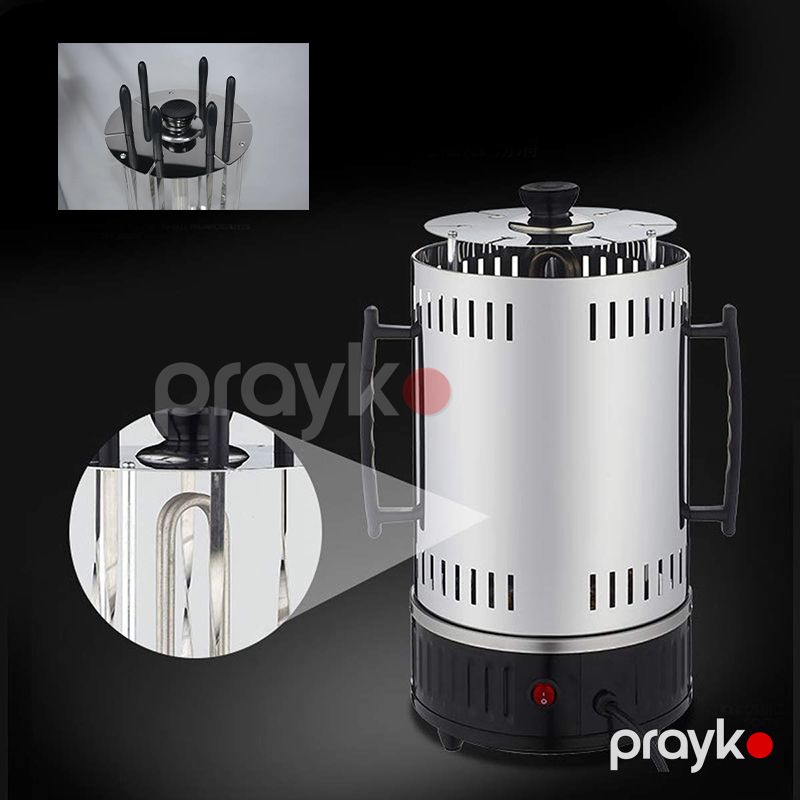 Sokany Elektrikli Soba Dumansız Avtomatik Fırlanan Manqal Şişi Qril Kabab Maşını Ev Üçün Avtomatik Manqal Kuboku — Toster və vaflyasıcı, Bakı (5)