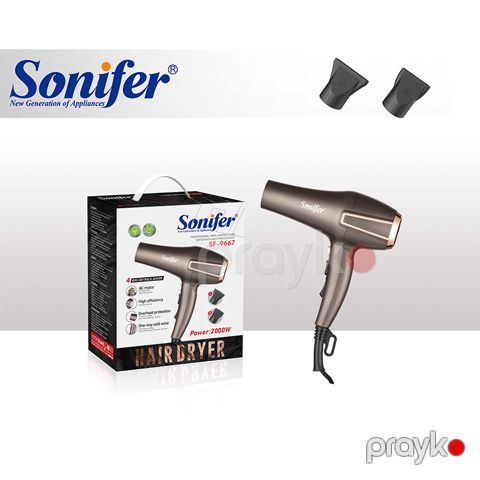 Sonifer SF-9667 Güclü Saç Qurutma Feni 2600W Hava Feni Elektrikli Quruducu Fen — Bakı