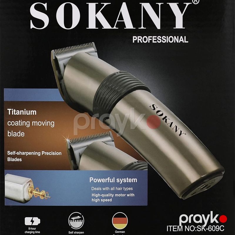 Sokany SK-609C - Trimmer Titan Ülgüc Materiallı Saç Qırxan Maşın — Usturalar, trimmerler və epilyatorlar, Bakı (4)
