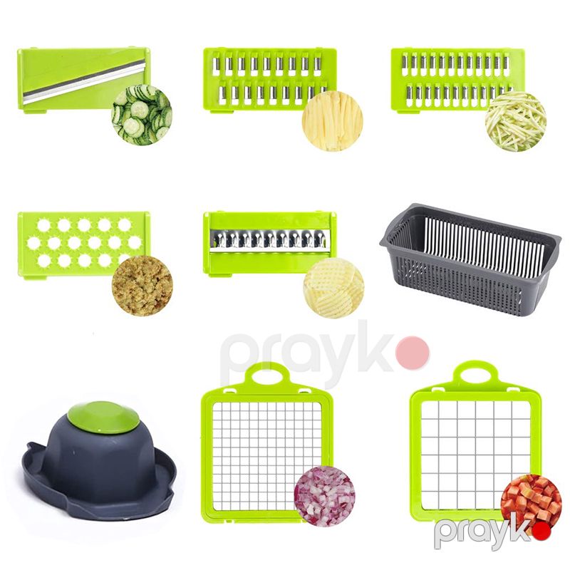 Veggie Slicer Tərəvəz Doğrayıcı 14 Parça Ərzaq və Tərəvəz Kəsicisi, Soğan, Kartof və Meyvələr üçün Dicer JD-2291 — Ev texnikası, Bakı (3)