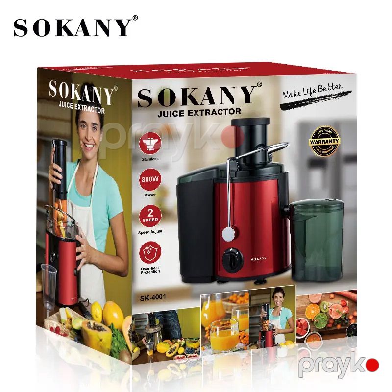 Sokany SK-4001 Elektrikli Şirəçəkən Maşın Yüksək Keyfiyyətli Şirəçəkən 800W — Digər mətbəx texnikası, Bakı (6)