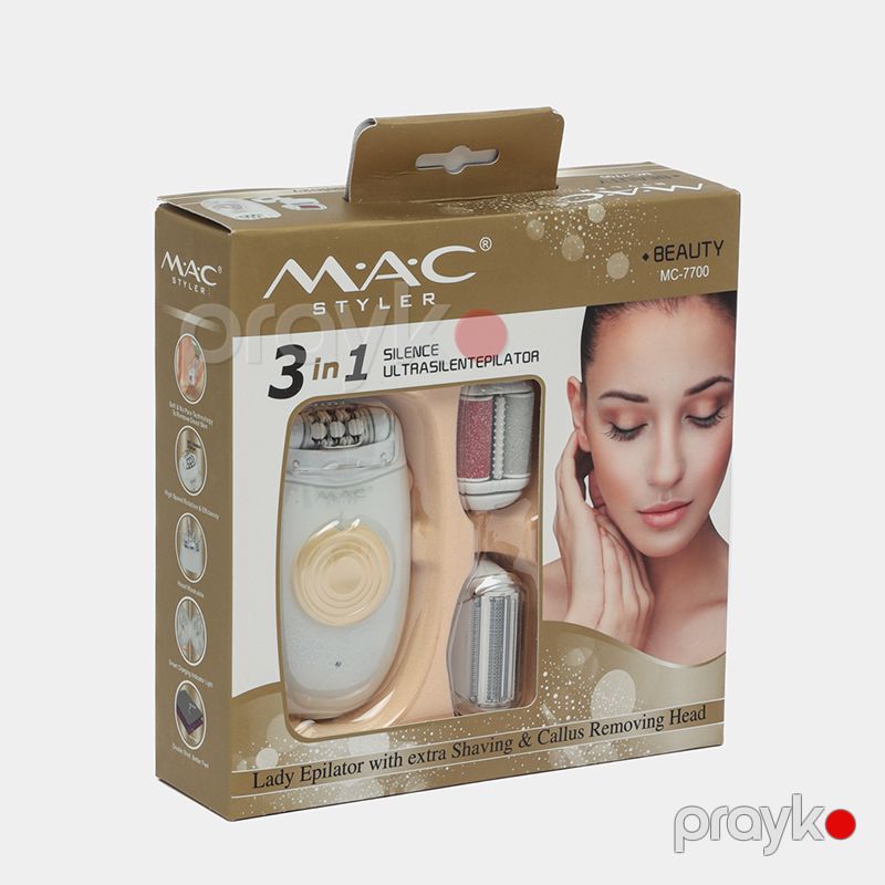 MAC Styler MC-7700 Qadınlar Üçün Bədən Epilyatoru 3-ü 1 Arada Elektrikli Universal Epilator 2200rpm — Usturalar, trimmerler və epilyatorlar, Bakı (7)