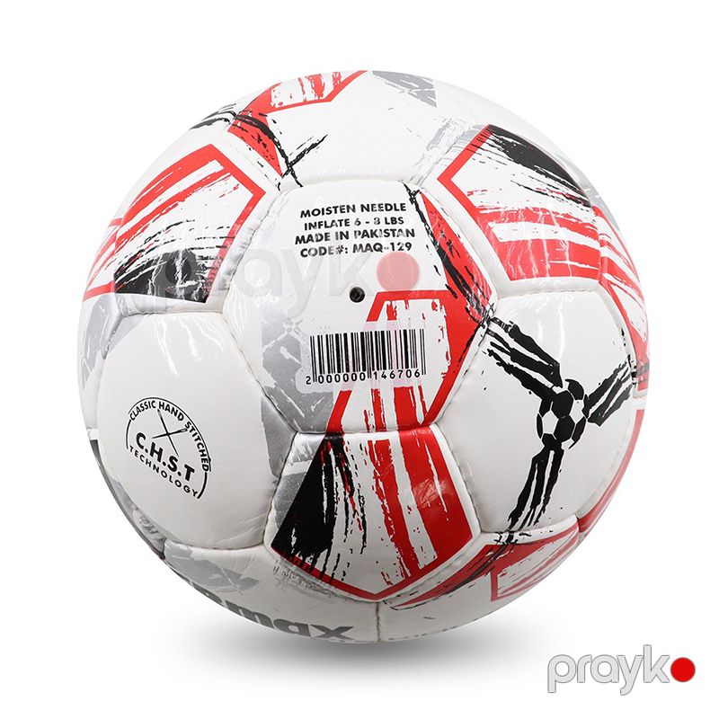 Peşəkar Soccermax Futbol Topu Ağ Qırmızı Dizaynda 5 Nömrəli PU Dəri Soccermax Futbol Topu — İdman, hobi, istirahət, Bakı (5)