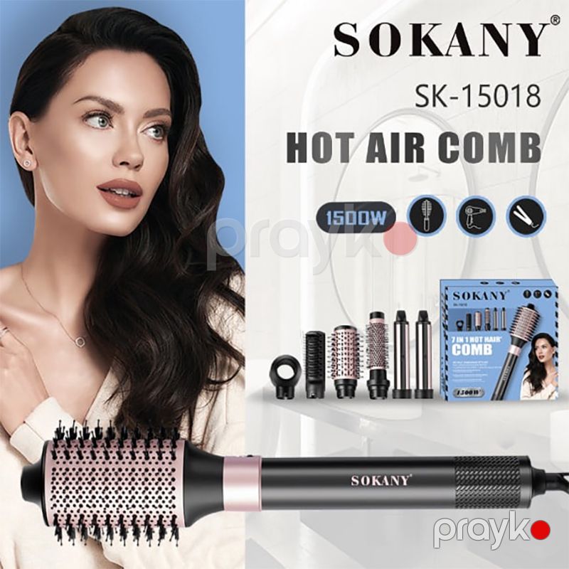 Sokany SK-15018 Çoxfunksiyalı Saç Quruducu Fen Dəsti 6 Fərqli Başlıqlı Fen — Fən, Bakı (6)