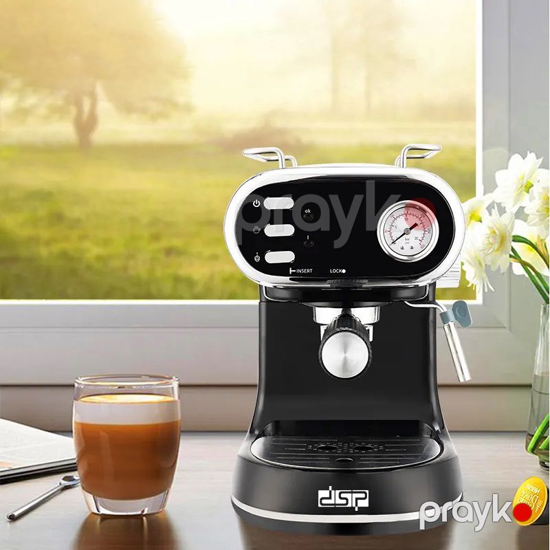 DSP Avtomatik Espresso Qəhvə Maşını 15 Bar Təzyiqli Yarımavtomatik Qəhvə Dəmləyicisi 1L Sahib Elektrikli Espresso — Digər mətbəx texnikası, Bakı (6)