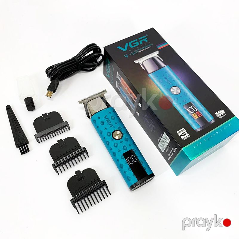 Kişilər üçün VGR V-943 Professional Saç Kəsici 100 Dəqiqəlik İşləmə Müddəti və Turbo Rejimi ilə Dəqiq T-Bıçaq Kəsimi — Ev texnikası, Bakı (3)