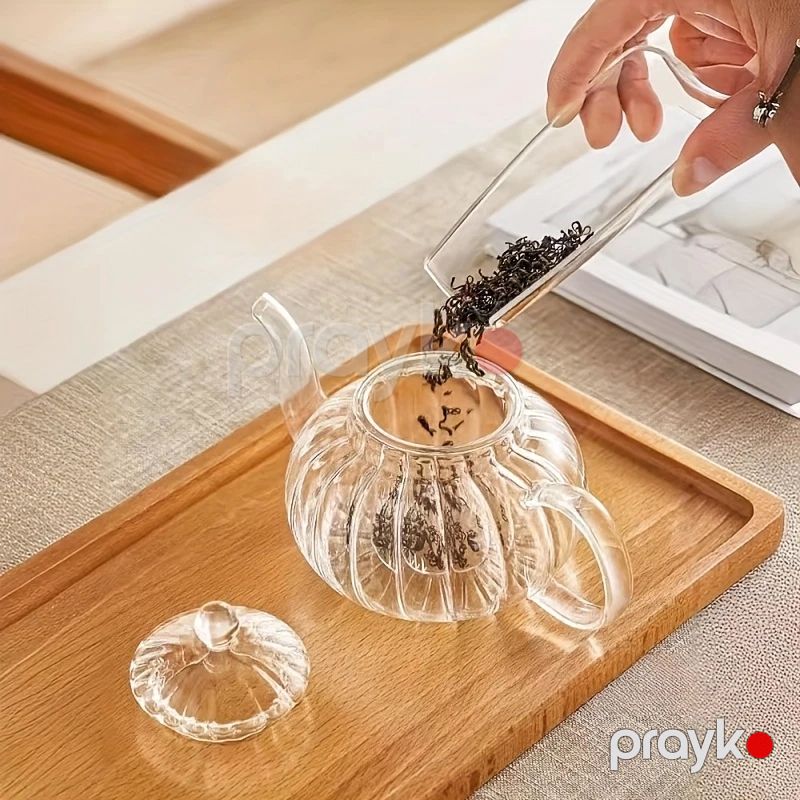 Şüşə Çaynik Çıxarıla Bilən Filtrli Dəm Çayniki 800 ML — Çaynikler və qəhvə qabları, Bakı (3)