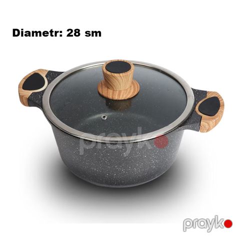 Honhey HH-CERTG28 Qazan 28 Sm Diametr Aluminium Qazan Tutum 6 L — Bakı