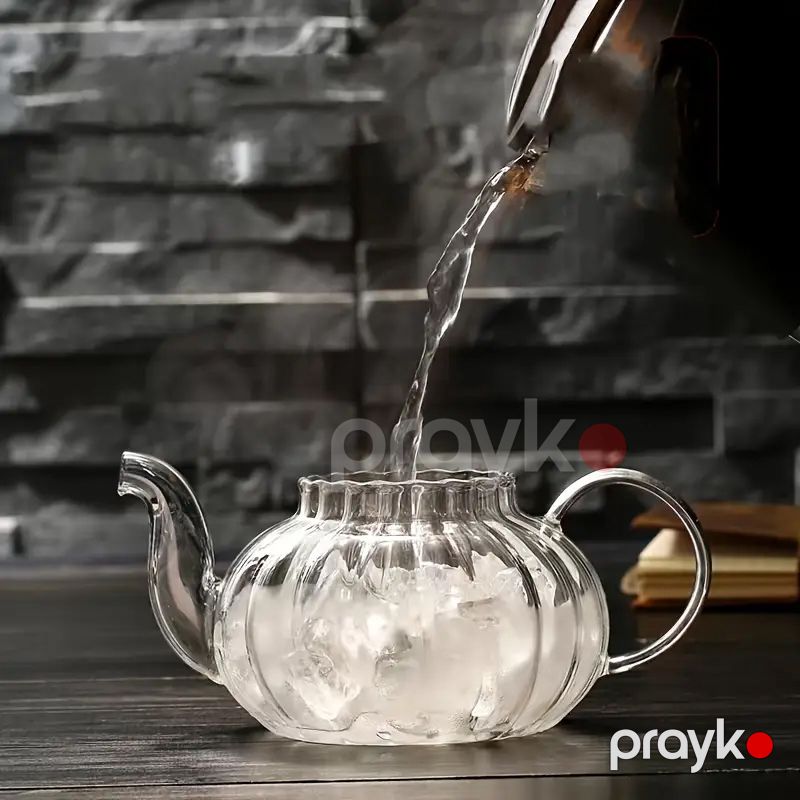 Şüşə Çaynik Çıxarıla Bilən Filtrli Dəm Çayniki 800 ML — Çaynikler və qəhvə qabları, Bakı (2)
