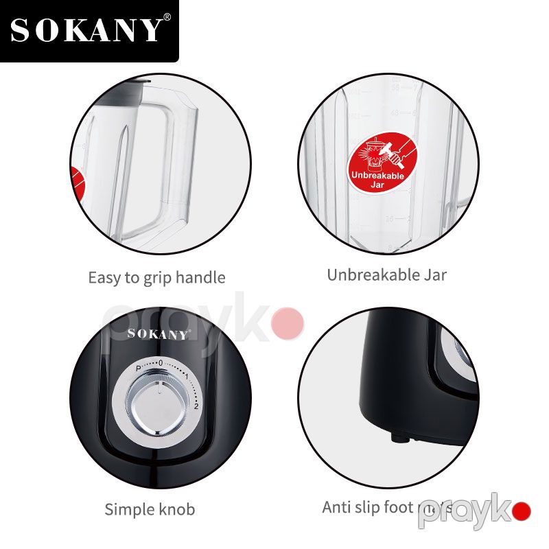 Sokany SK-185 - Blender 2-si 1-də Blender 500W Gücündə Blender Qəhvə Üyüdücü 1.6L Davamlı Korpus — Blenderlər, xırdalayanlar və mikserlər, Bakı (2)