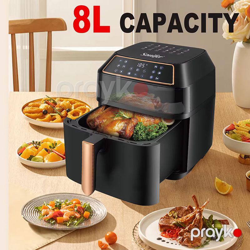 Sonifer SF-1030 Çoxfunksiyalı Sensorlu Ekranlı Elektrikli Qızardıcı 1700W Gücündə Airfryer Böyük Tutumlu 8L — Digər mətbəx texnikası, Bakı (5)