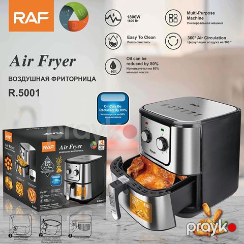 RAF R.5001 Airfryer Elektrikli Qızardıcı Hava Fritöz Tutumu 8L — Bakı