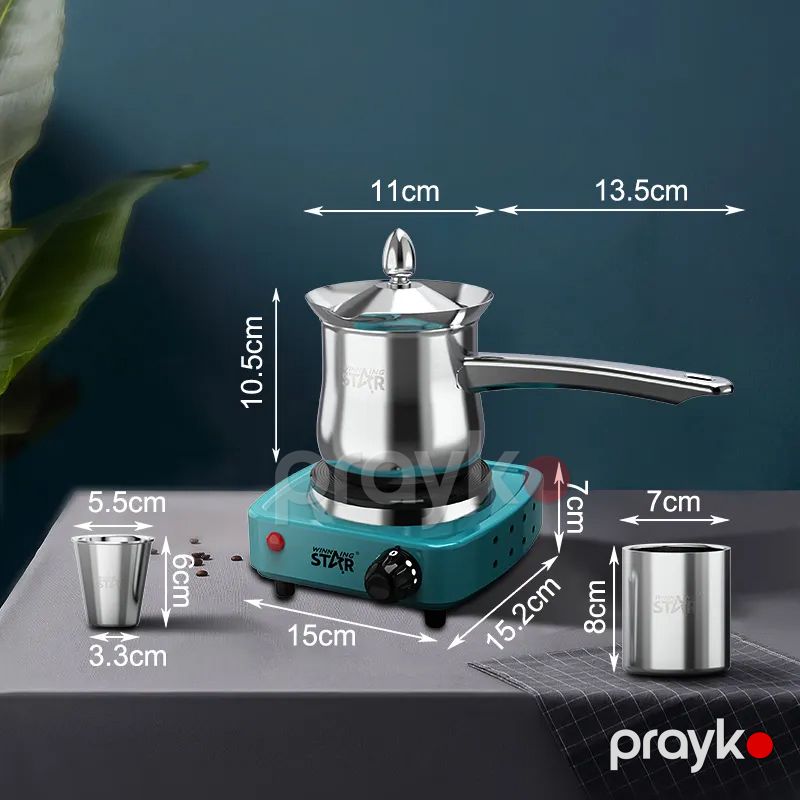 Wınnıng Star ST-9640 Portativ Elektrikli Qızdırıcı Soba Çaydan Stəkan Dəsti İlə Pilitə — Plitələr, Bakı (3)