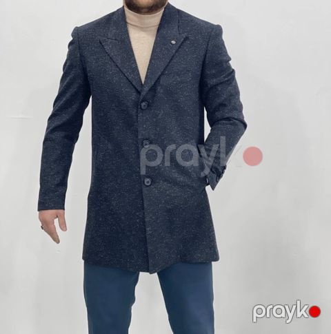 Kişilər üçün fəsillərarası palto 1480-03100, göy, polyester/viskoz, ölçü 54 — Bakı