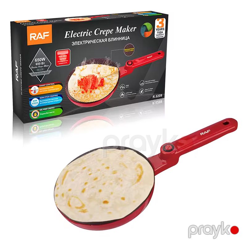 RAF R-5209 Yüksək Keyfiyyətli Elektrikli Krep Tavası 650W Gücündə Elektrikli Pancake Tavası — Toster və vaflyasıcı, Bakı (2)