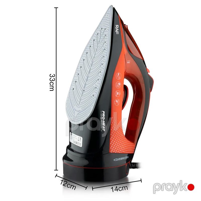 RAF Elektrikli Professional Buxar Ütü 2600W Çıxarıla Bilən Seramik Altlıq — Ev texnikası, Bakı (2)