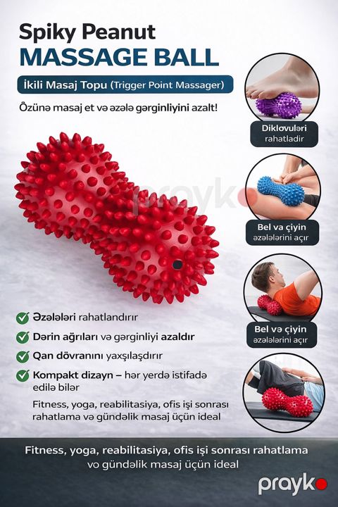 Fıstıq formalı masaj topu Gymnic Kahn Sport02567055 — Bakı