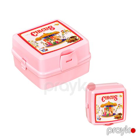Uşaqlar Üçün Sevinli Qida Saxlama Qabı Pink CM-735 Uşaqlar Üçün Beslenme Çantası Nahar Çantası — Bakı
