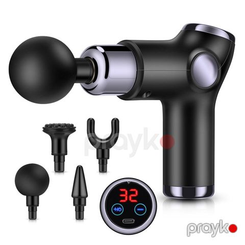 Mini Masaj Aparatı Bədən Çiyin Boyun Ayaq Əzələləri Masajı 32 Sürətli Fitnes Arıqlama Əzələ Vibratoru Masaj Tapançası — Bakı