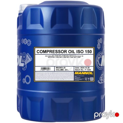 Kompressor yağı Mannol ISO 150 2903 20 lt — Bakı