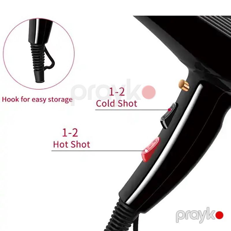 Sokany SK-2214 İki Sürətli İki Hava Feni Yüksək Keyfiyyətli Güclü Fen 2600W — Fən, Bakı (4)