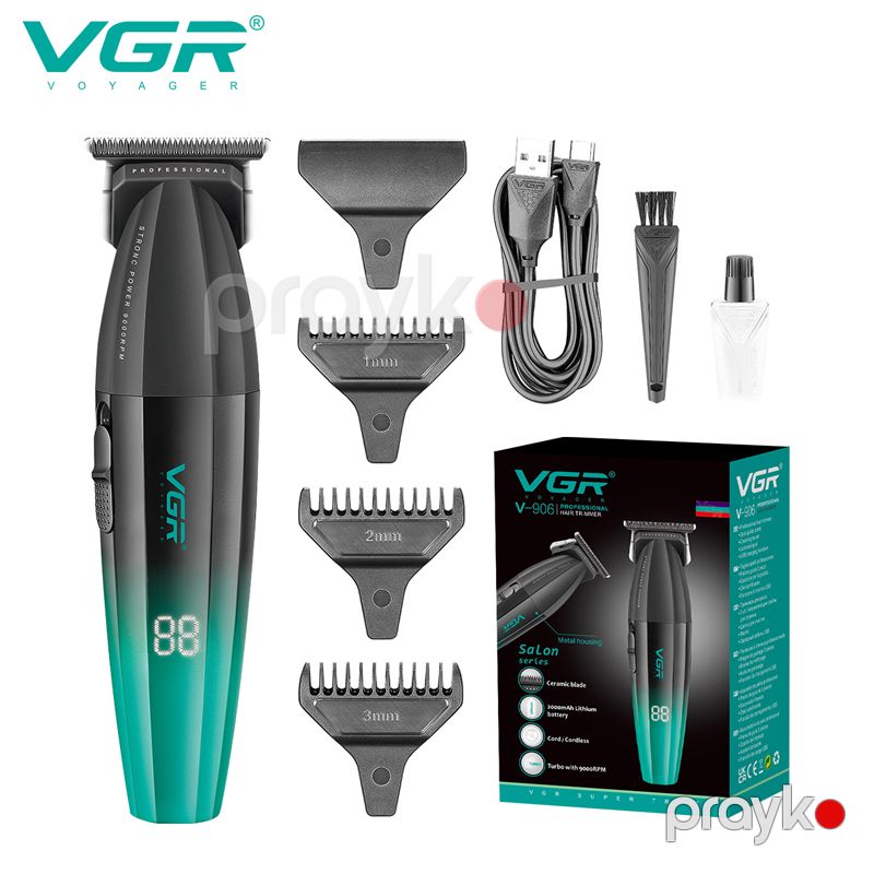 Vgr V-906 - Trimmer Güclü Elektrikli Simsiz Saç Kəsici Saç Kəsici Maşın Şarj Edilə Bilən Trimmer — Usturalar, trimmerler və epilyatorlar, Bakı (6)
