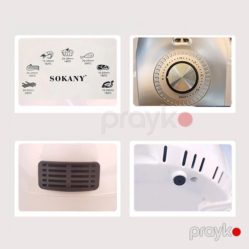 Sokany Air Fryer Yağsız 1500W 5.0 Litr Tutumlu Sokany SK-3010 Hava Fritöz — Digər mətbəx texnikası, Bakı (6)