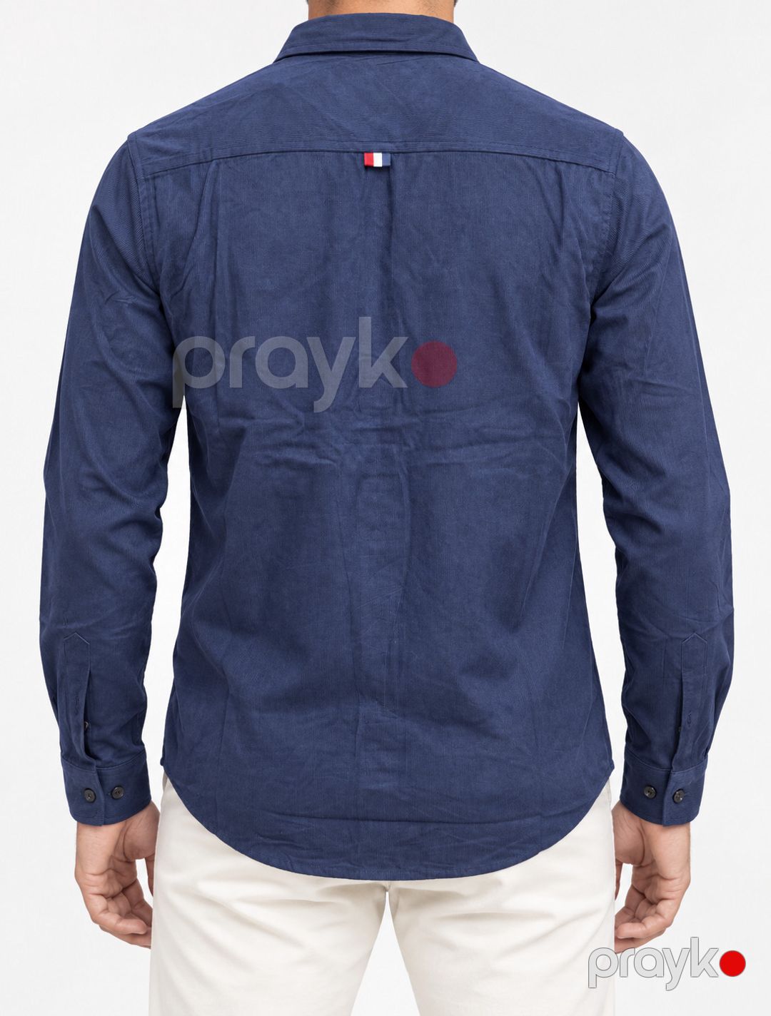 Kişilər üçün uzunqol köynək 78012444, göy, velvet, ölçü L — Mallar, Bakı (3)