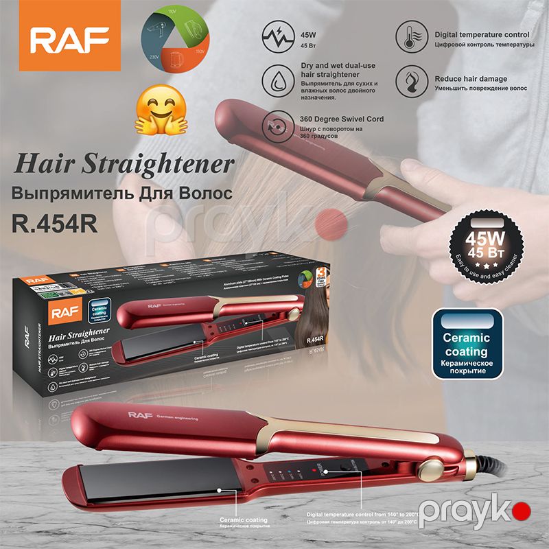 RAF Saç Düzləşdiricisi R.454 Hamar və Zərif Saçlar üçün Professional Keramik Fen R.454 — Ev texnikası, Bakı (6)