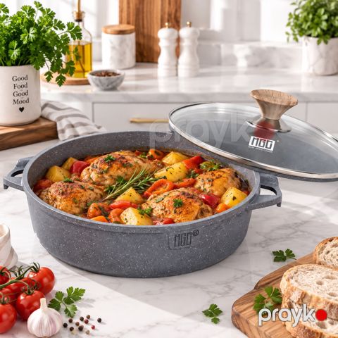 Tava MGC SU-LI0477, qranit, boz, 28 sm — Bakı