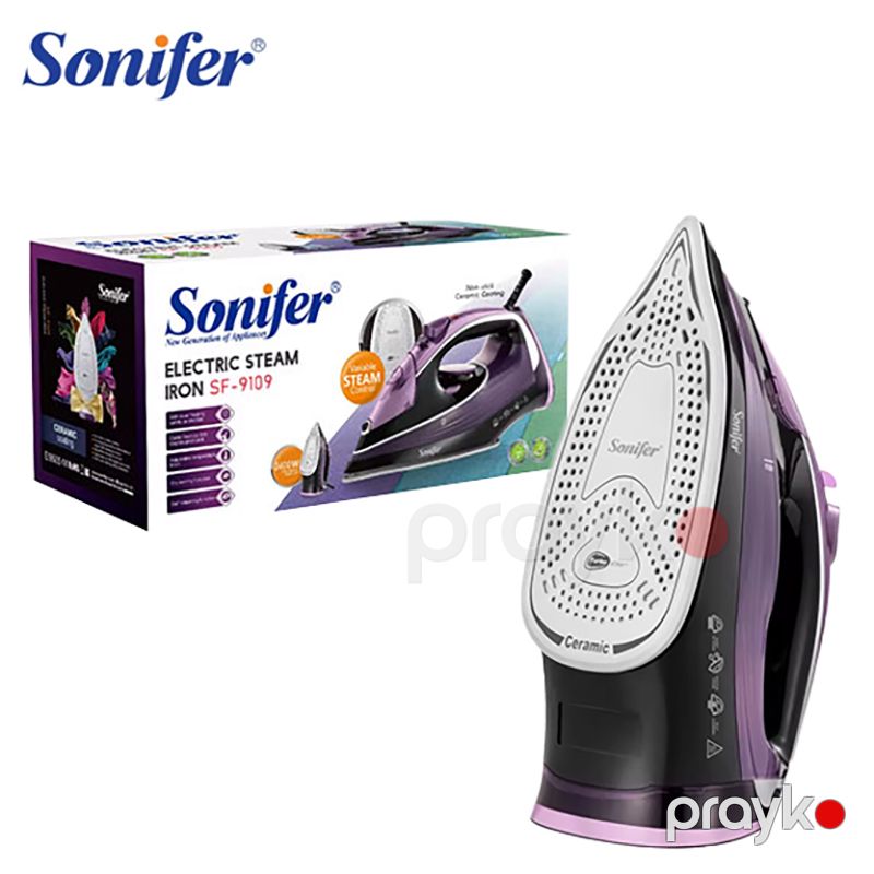 Sonifer SF-9109 Elektrikli Yüksek Güçlü Buxar Özəlliyi İlə Geyim Ütüsü 2400W Kermanik Altlıqlı Peşəkar Buxar Ütüsü — Ev texnikası, Bakı (5)
