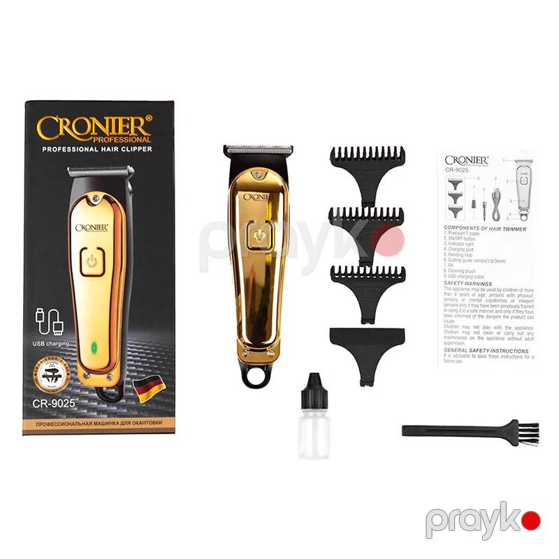 Trimmer Cronıer CR-9025 Professional Saç və Saqqal Qırxan Maşın — Usturalar, trimmerler və epilyatorlar, Bakı (5)