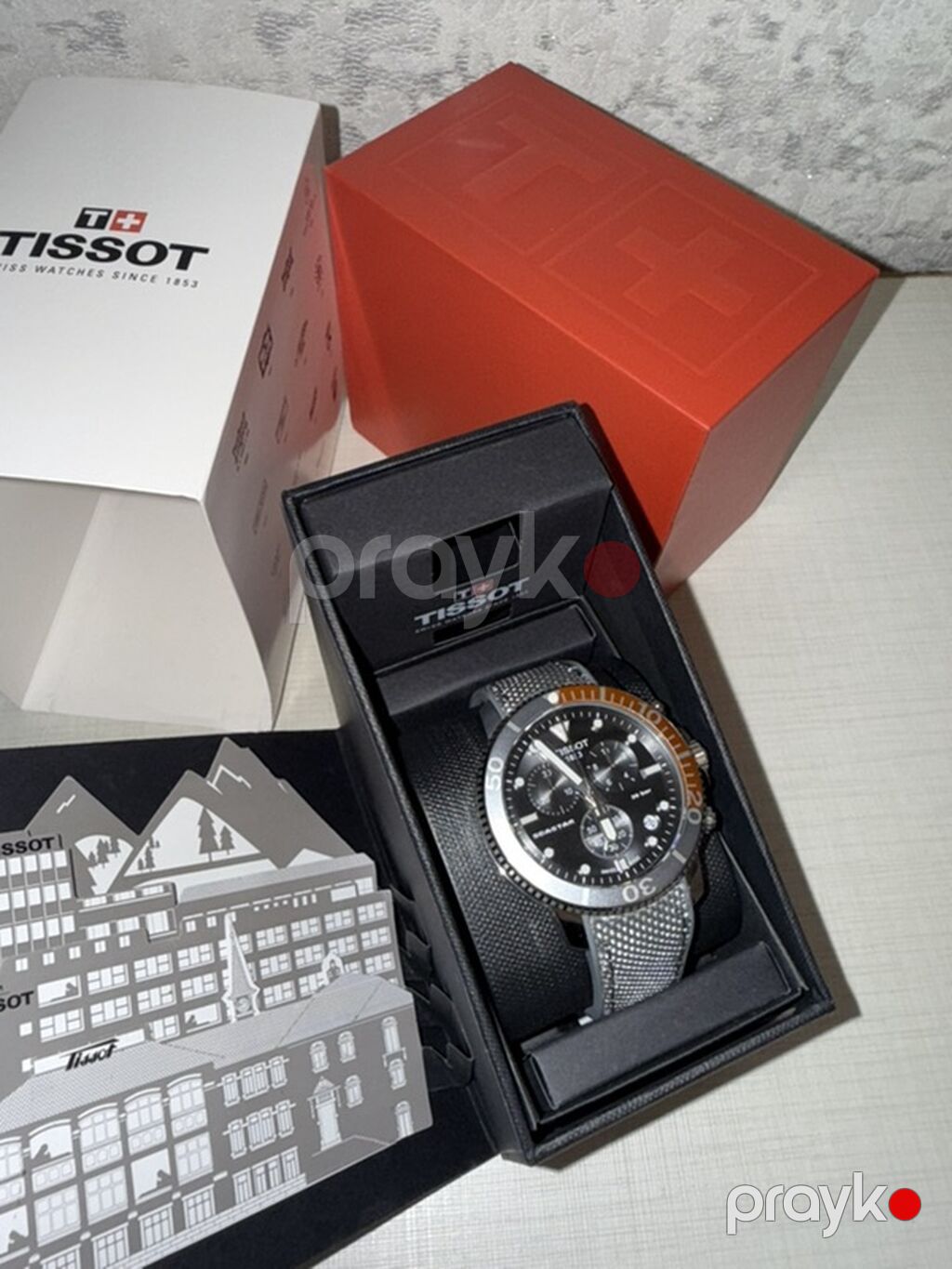 Tissot Seastar 1000 Chronograph – orijinal qutusu və brend kitabçası — Qol saatları, Bakı (3)