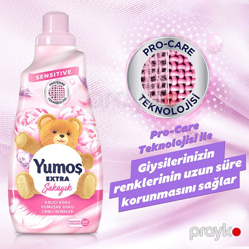 Yumoş Extra Şakayık 1440 ml Şakayık Kalıcı Koku Yumuşak doku Canlı renkler 60 Yıkama Renkliler İçin — Mallar, Bakı (4)