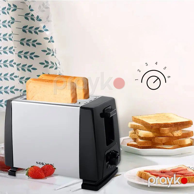 Sokany Mini Toster 700W Gücə Malik 6 Sürətli Portativ Toster — Toster və vaflyasıcı, Bakı (5)