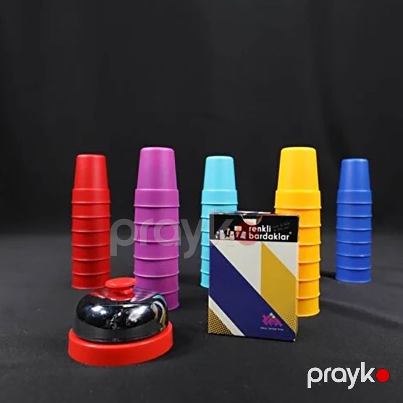 5 Nəfərlik Rəngli Bardaklar Zet Intelligence Colored Cups Əyləncəli, Zəka, Ağıl, Məntiq Və Strategiya Oyunu — Stolüstü və kart oyunları, Bakı (6)