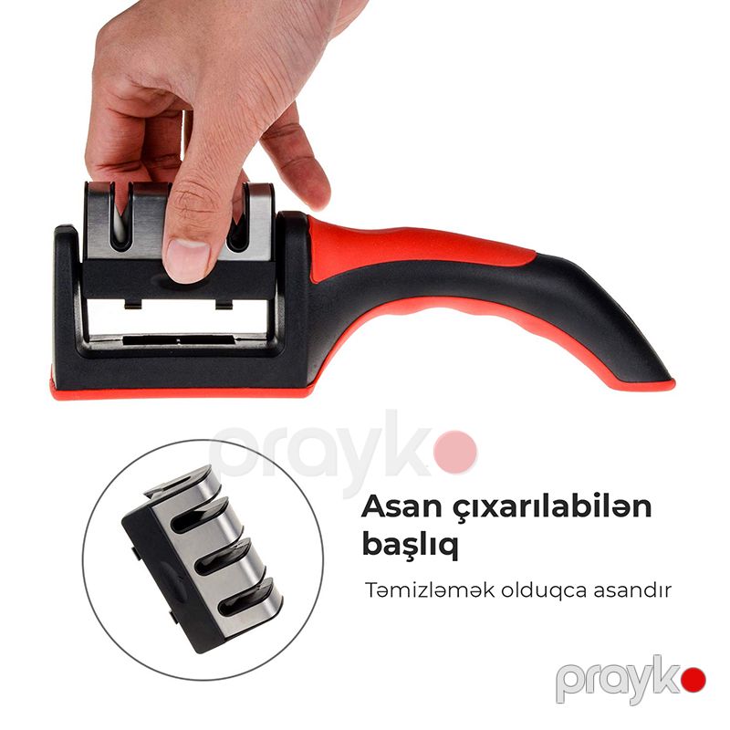 Mətbəx üçün Çoxfunksiyalı 3 Mərhələli Bıçaq İtiləyici Volfram Polad İkitərəfli Kəsici Bıçaq İtiləyici — Qablar və mətbəx əşyaları, Bakı (2)