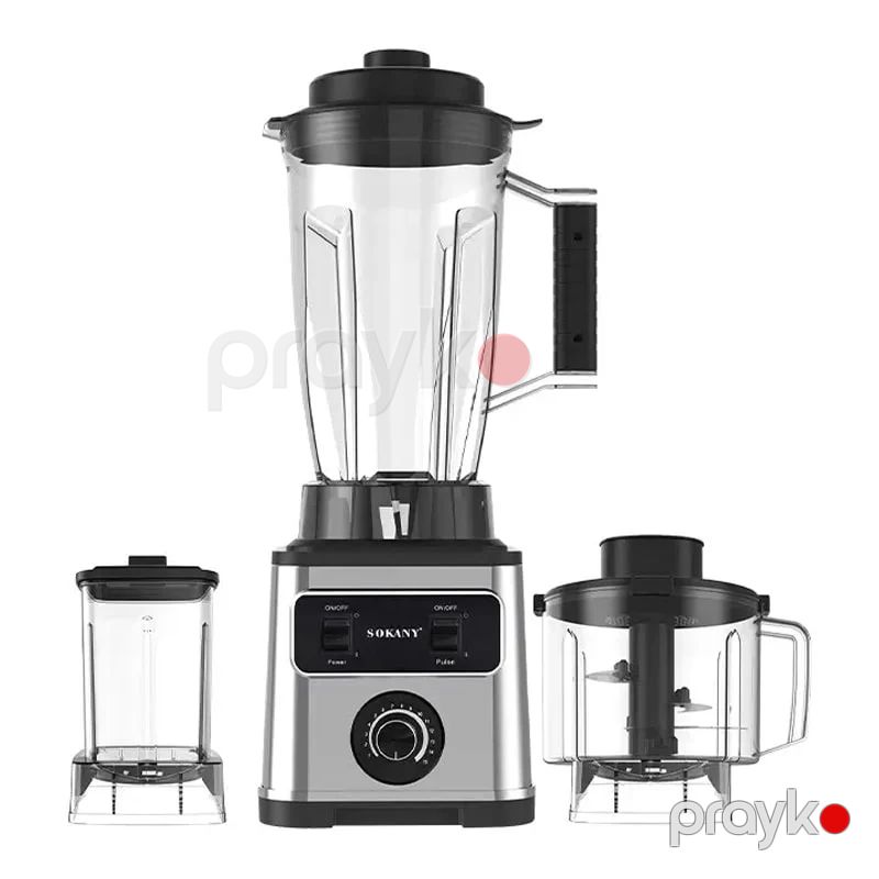 Çoxfunksiyalı blender 3-ü 1-də Sokany SK-3333 6600 W Sokany 3L böyük tutumlu çoxfunksiyalı yemək prosessoru — Blenderlər, xırdalayanlar və mikserlər, Bakı (2)