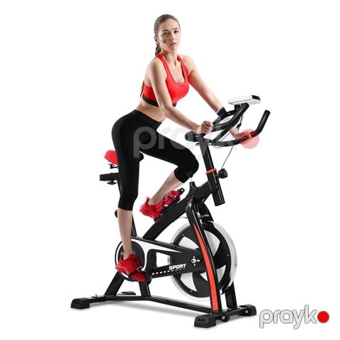 Geoneo Maqnetik Velo Trenajor Qapalı Sabit 35 LB Xrom Çarx LCD Monitor Evdə İdman Üçün — Bakı
