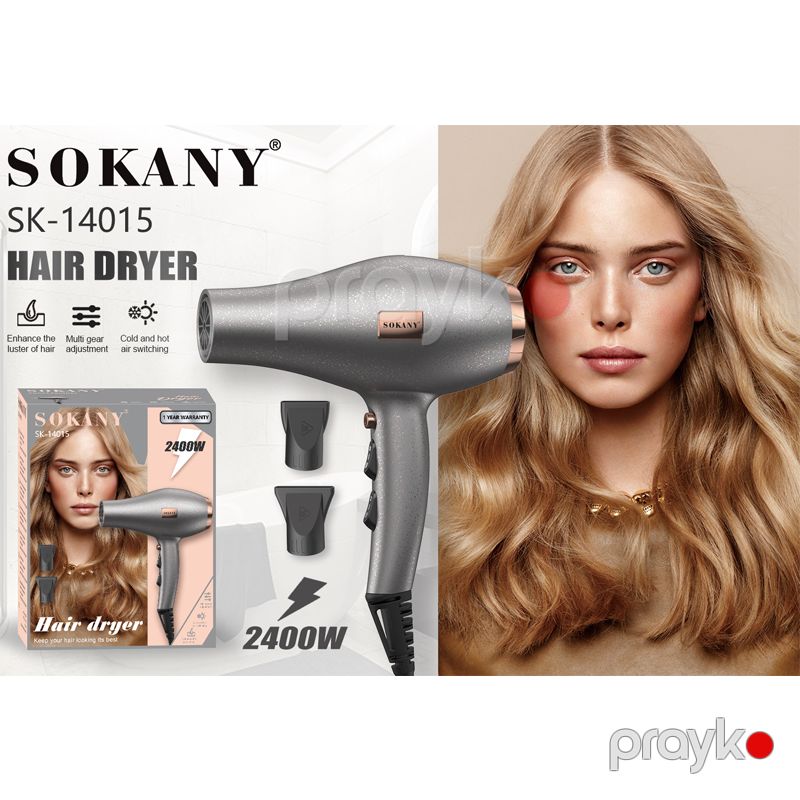 Sokany SK-14015 - Hava Feni Saç Qurutma Maşını 2400W Güc — Fən, Bakı (6)