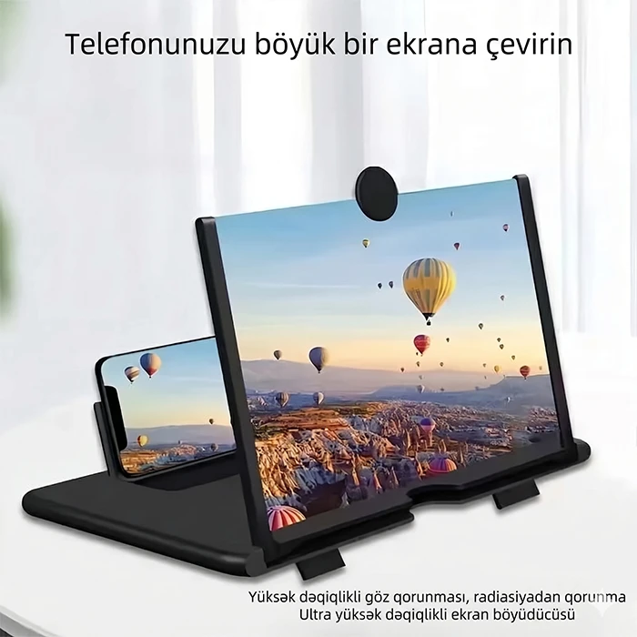10 düymlük 3D HD Ekran Böyüdücü – Smartfonunuz üçün Universal Mobil Kinoteatr — Bakı