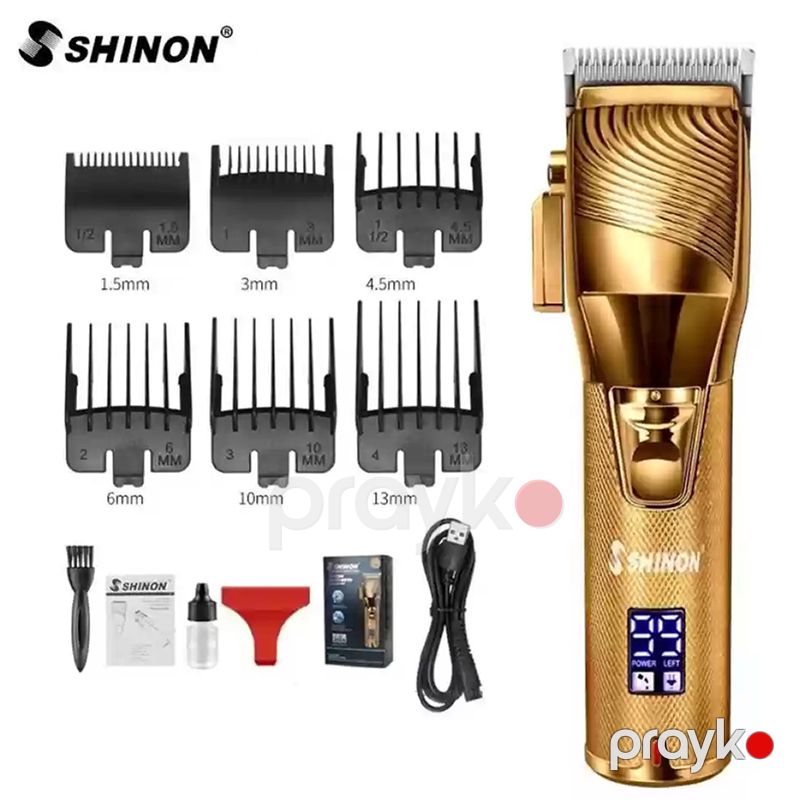 Shinon Professional Gold Trimmer 240dq İşləmə Müddətinə Sahib LCD Ekran Simsiz Saç Saqqal Kəsmə Maşını — Usturalar, trimmerler və epilyatorlar, Bakı (3)