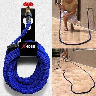 Xhose 3 dəfə uzanan su şlanqı - 15 metrə. Yungül, yığcam və rahat suvarma, yuyulma zamanı — Bakı