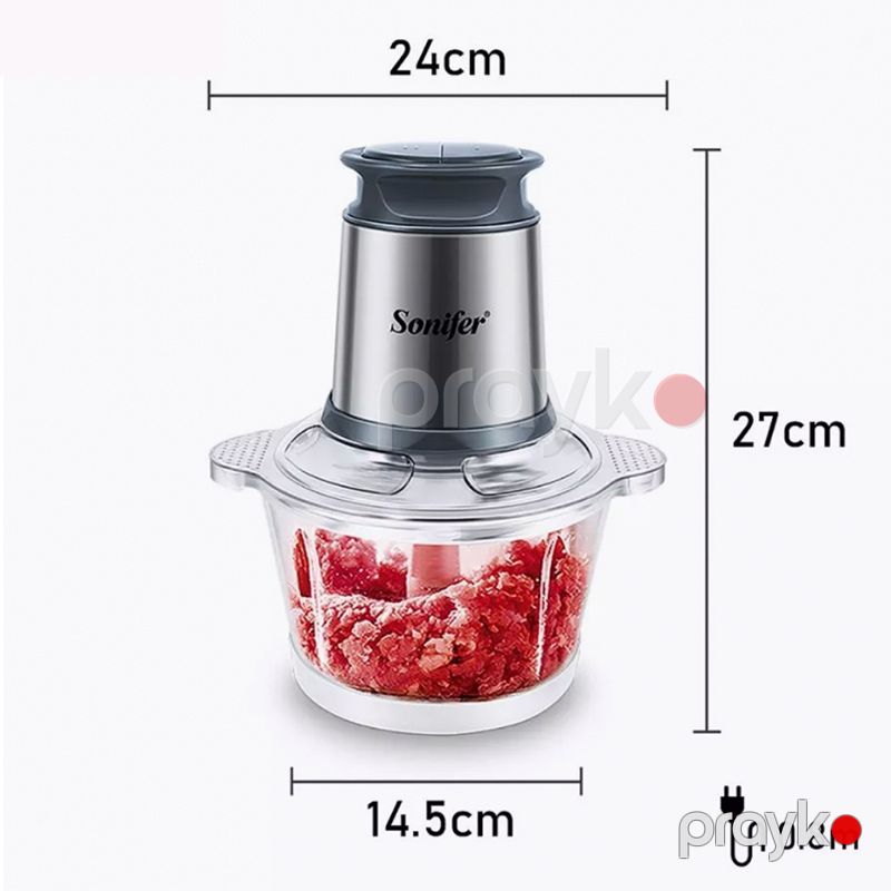 Sonifer SF-8057 Çoxfunksiyalı Elektrikli Doğrayıcı Meyvə Tərəvəz Ət Doğrayıcı 300W — Blenderlər, xırdalayanlar və mikserlər, Bakı (5)